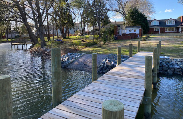 Private pier and kayak ramp